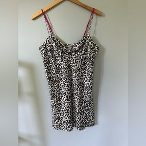 Size M Victoria’s Secret sexy intimates sleepwear slip dress. Leopard print
